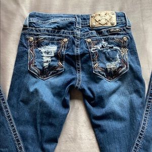 Miss Me Dark Blue Denim Skinny Jeans Sz 26